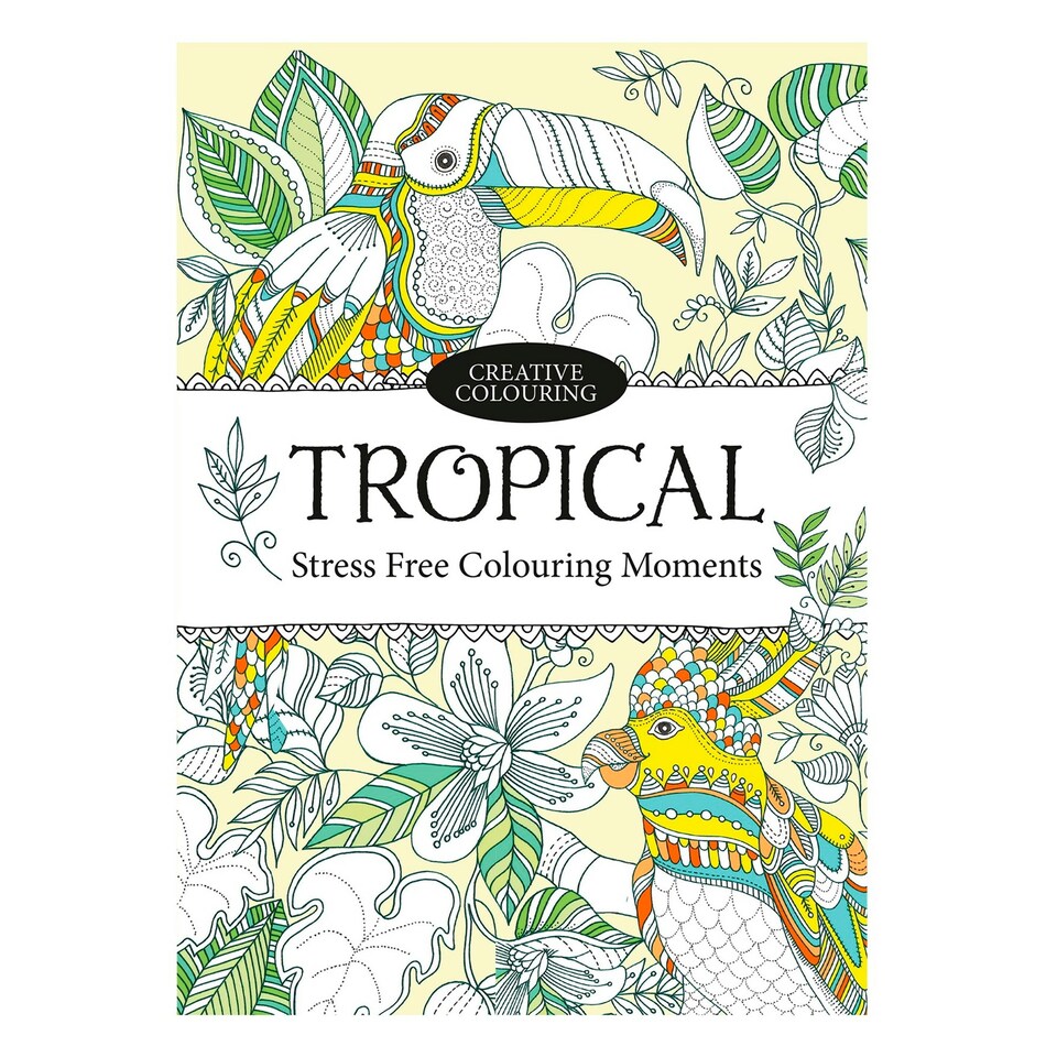 Mindfulness & Tropical Assorted Colouring Book