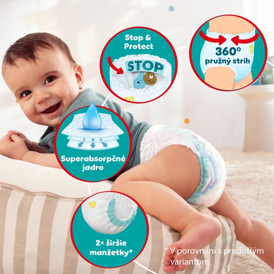 obrázok 1 z Pampers Premium Care plienkové nohavičky veľkosť 6, 93 plienok, 13kg-19kg