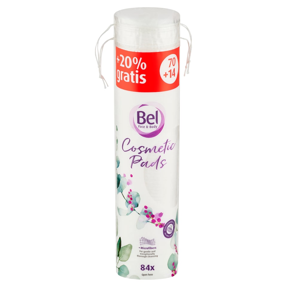 Bel Face & Body Bel Cosmetic odličovacie tampóny s mikrovláknom guľaté 70+14 ks