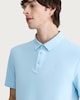 image 1 of F&F Active TECHSPORT Textured Short Sleeved Polo Shirt in Blue