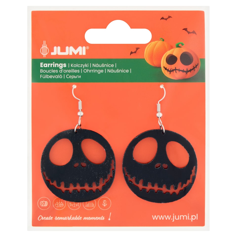 Jumi Halloweenské náušnice dýně