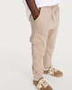 image 1 of F&F Boys Cotton Rich Cuffed Drawstring Cargo Joggers in Stone