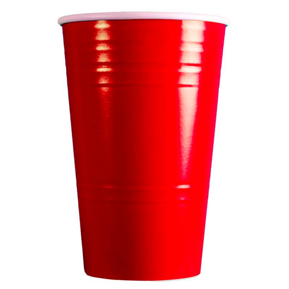 Red Paper Recyclable Cups 16Oz 10 Pack