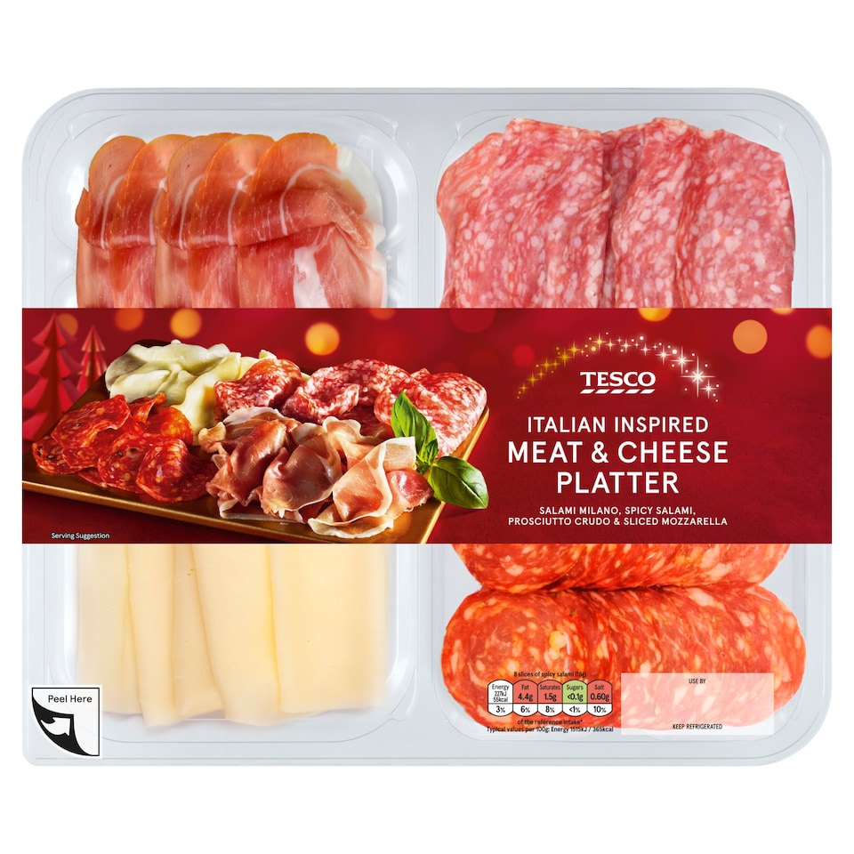 Tesco Italian Inspired Meat & Cheese Platter 180G
