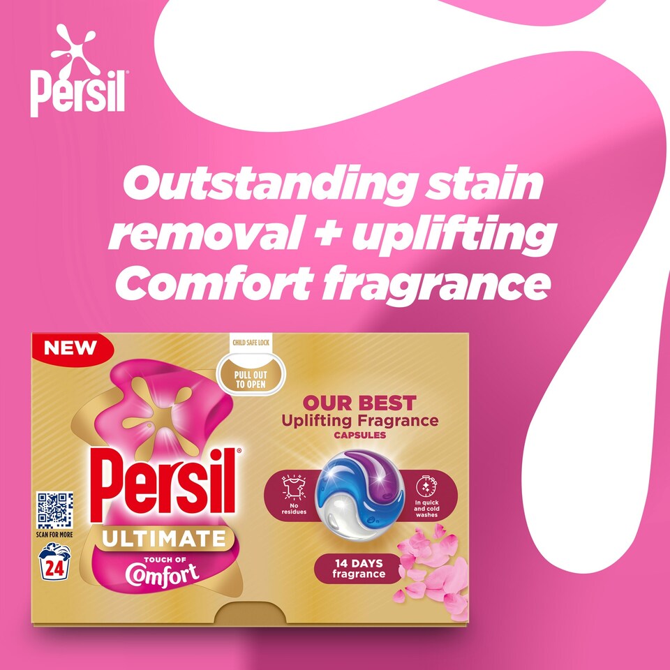 image 1 of Persil Ultimate Touch of Comfort Laundry Washing Capsules 24 Washes 506.4g