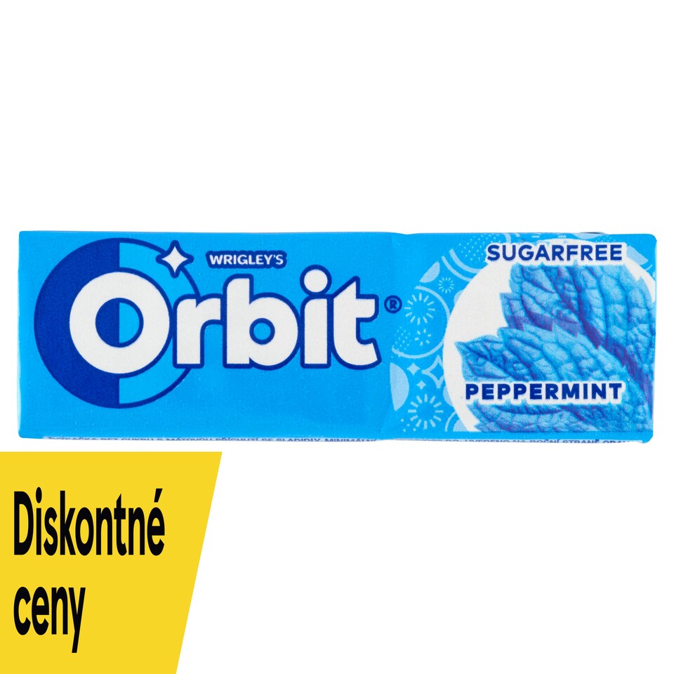 obrázok 1 z Wrigley's Orbit Peppermint žuvačka bez cukru s mätovou príchuťou 10 ks 14 g