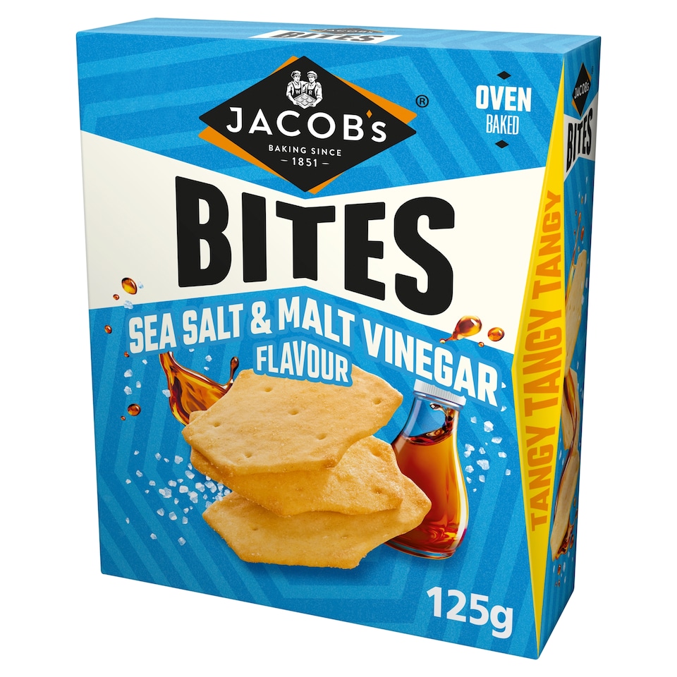 Jacob's Bites Sea Salt &Malt Vinegar 125g