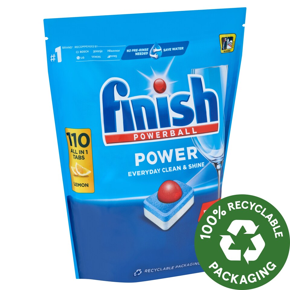 Finish Powerball Power All in 1 Lemon Dishwasher Tablets 110 pcs 1,76 kg