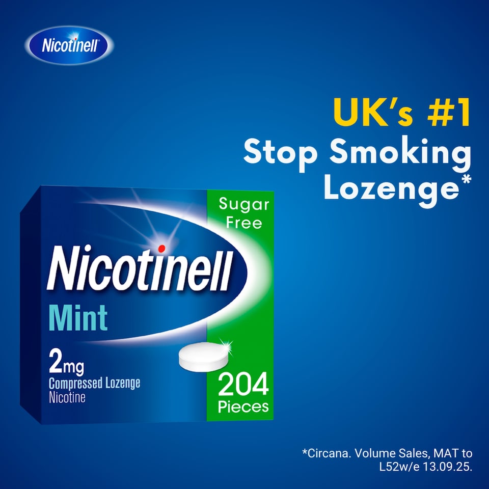 image 1 of Nicotinell Stop Smoking Aid 2mg Compressed Nicotine Lozenge - Mint 204s