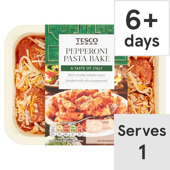 Tesco Pepperoni Pasta Bake 450G Tesco Groceries