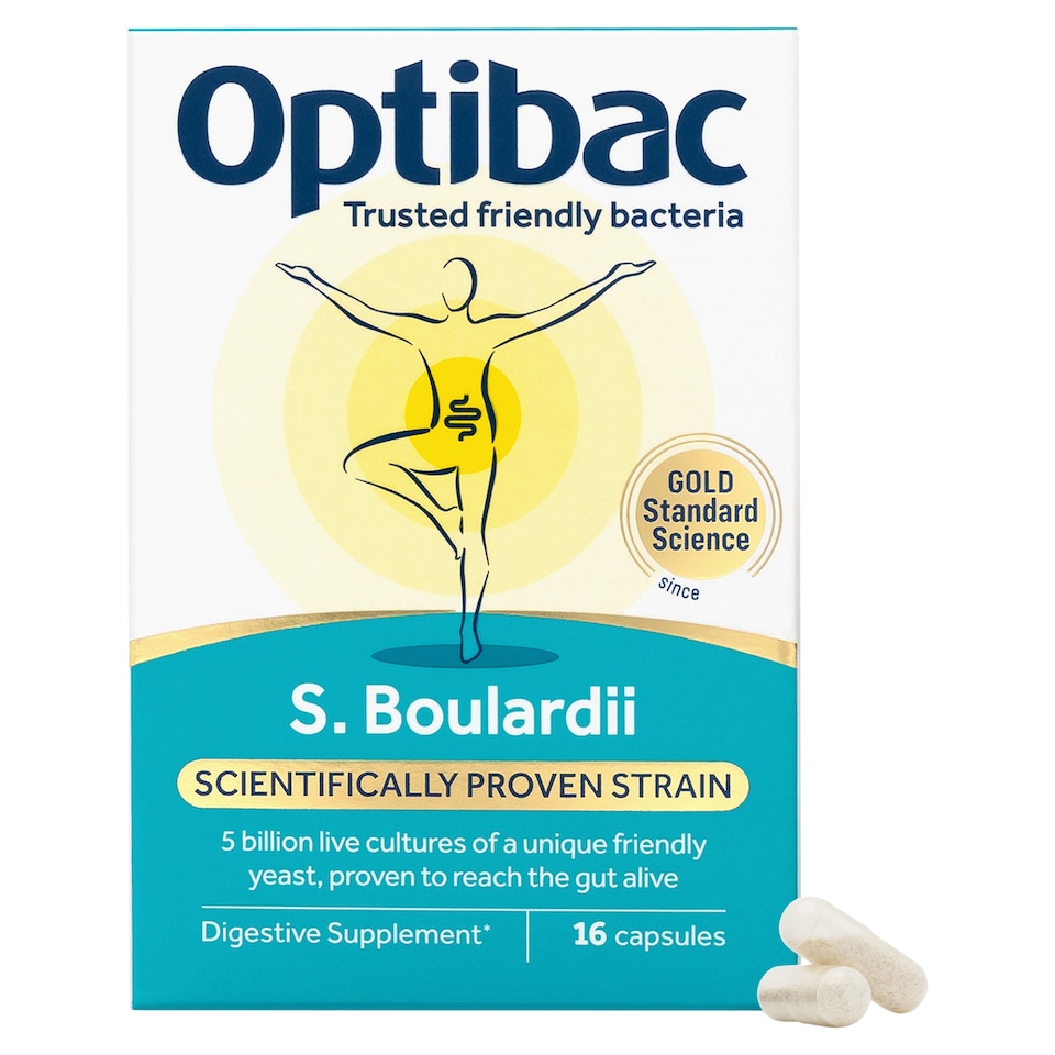 image 1 of Optibac Probiotics for Bowel Calm Capsules with Saccharomyces Boulardii 16s
