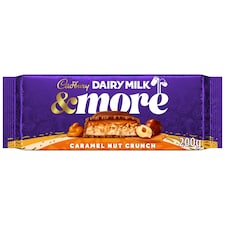 Cadbury Dairy Milk &More Caramel Nut Crunch Chocolate Bar 200g