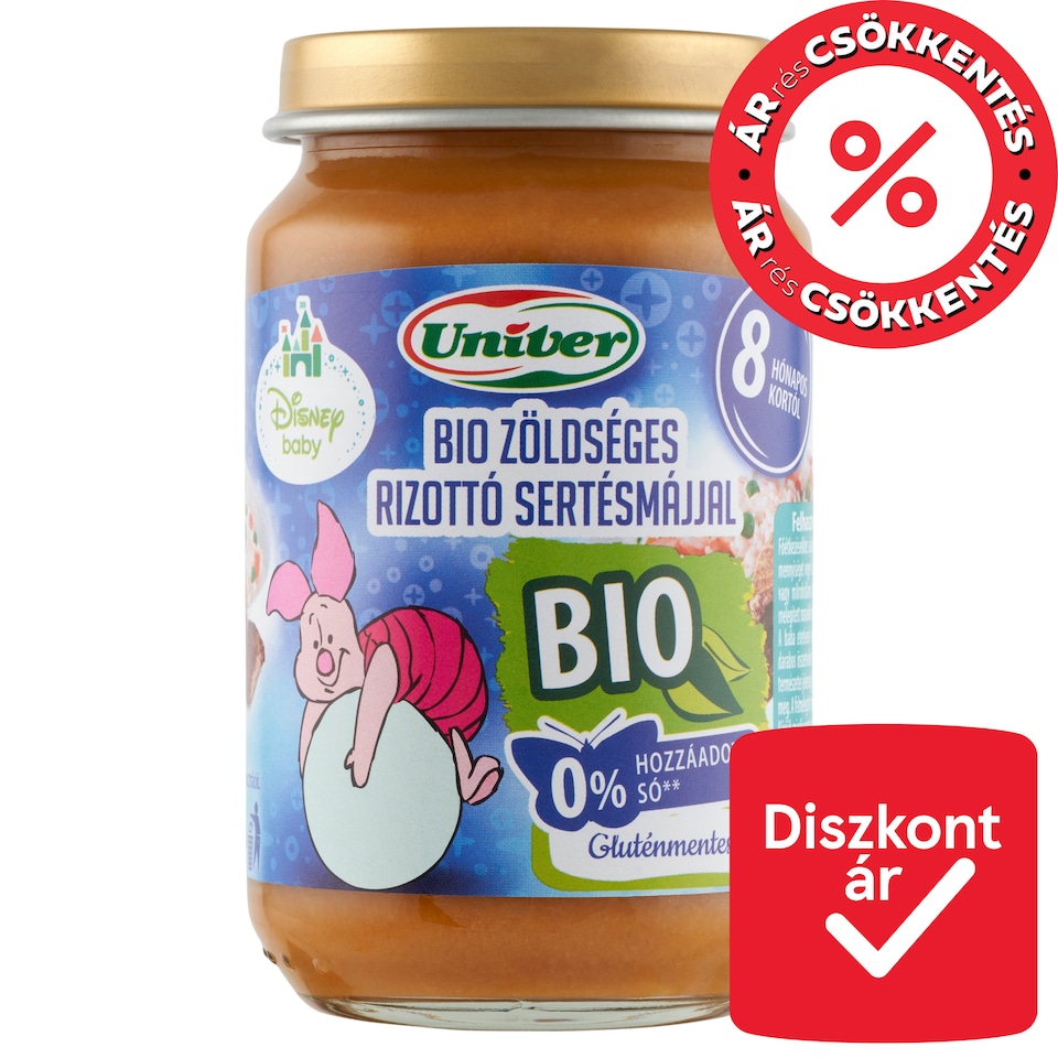 Univer zöldséges rizottó sertésmájjal bébiétel 8 hónapos kortól 163 g  1. kép