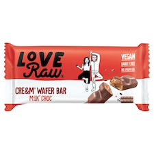 Love Raw Vegan Milk Choc Cream Wafer Bar 43g