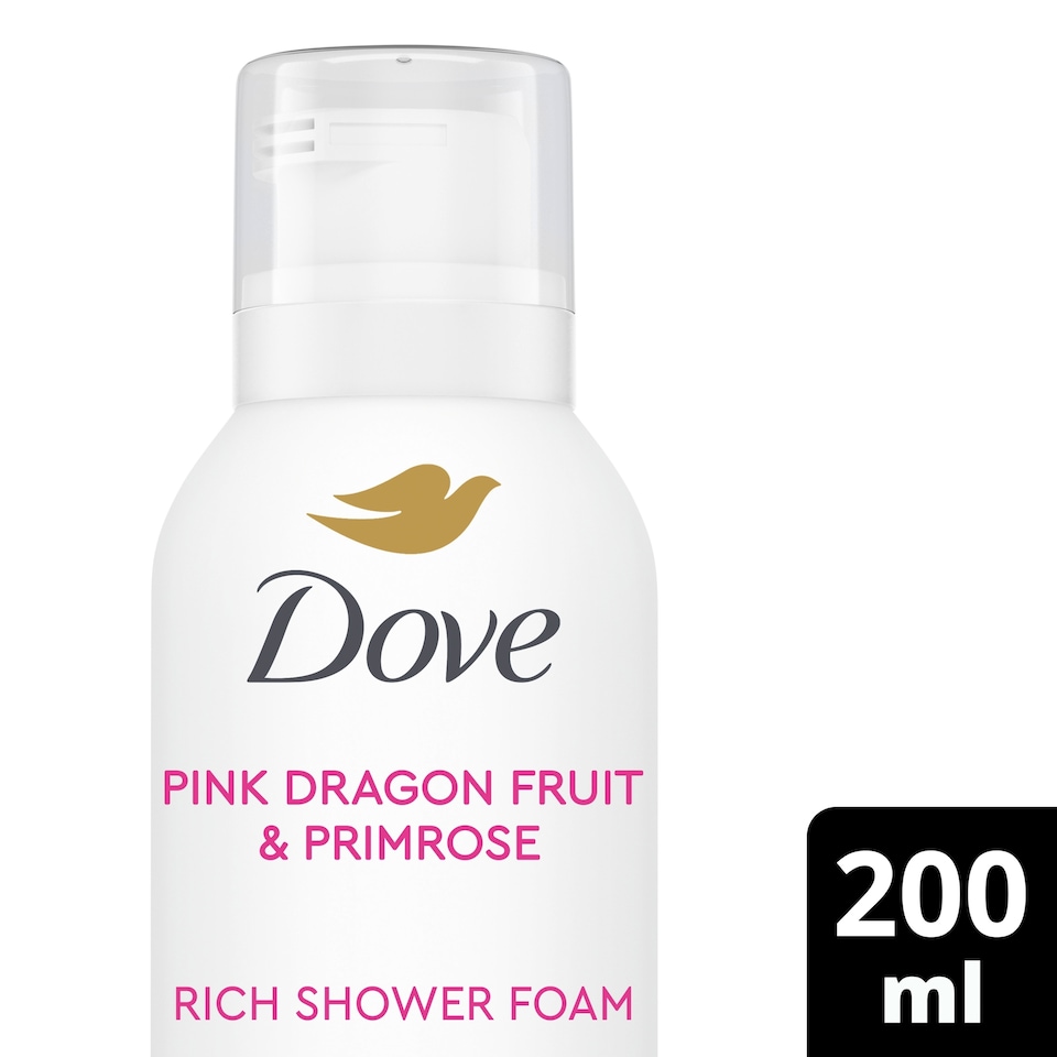 image 1 of Dove Body + Mind Pink Dragonfruit & Primrose Rich Shower Foam 200ml
