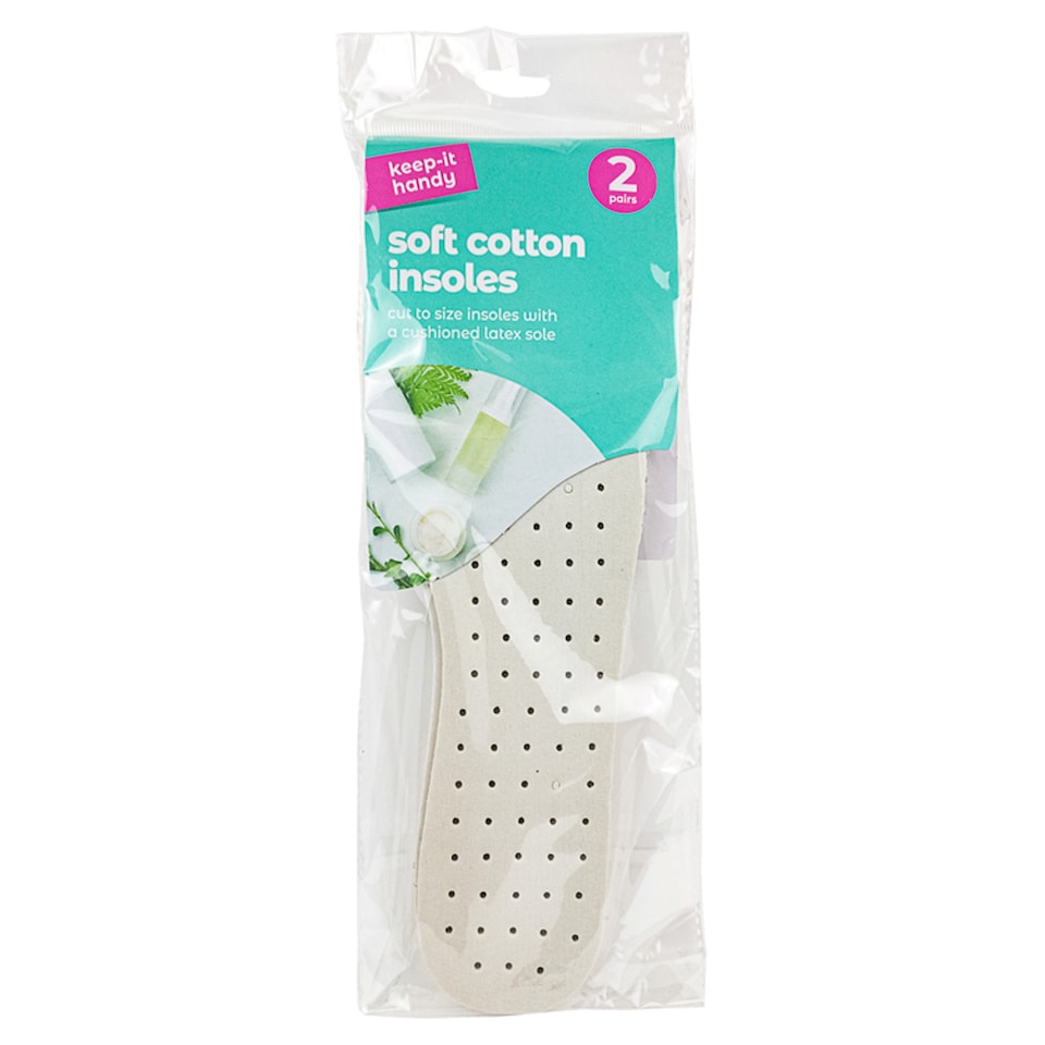Keep It Handy Cotton Comfort Insoles 2 Pairs
