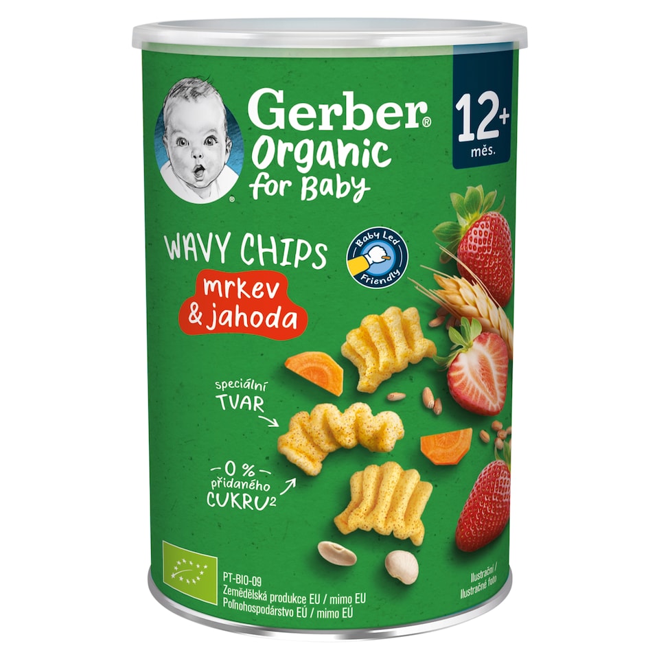 Obrázek 1 pro produkt GERBER Wavy chips mrkev a jahoda 35g