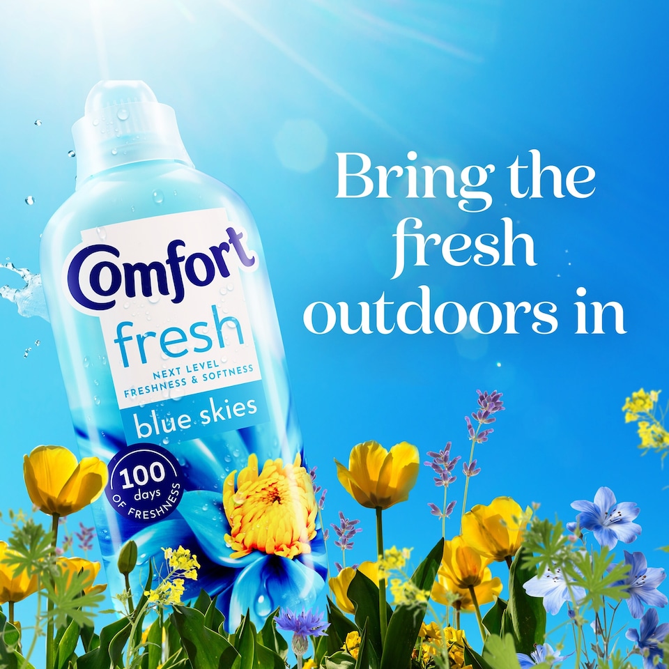 image 1 of Comfort Fresh Fabric Conditioner Blue Skies 52 Washes 1560ml