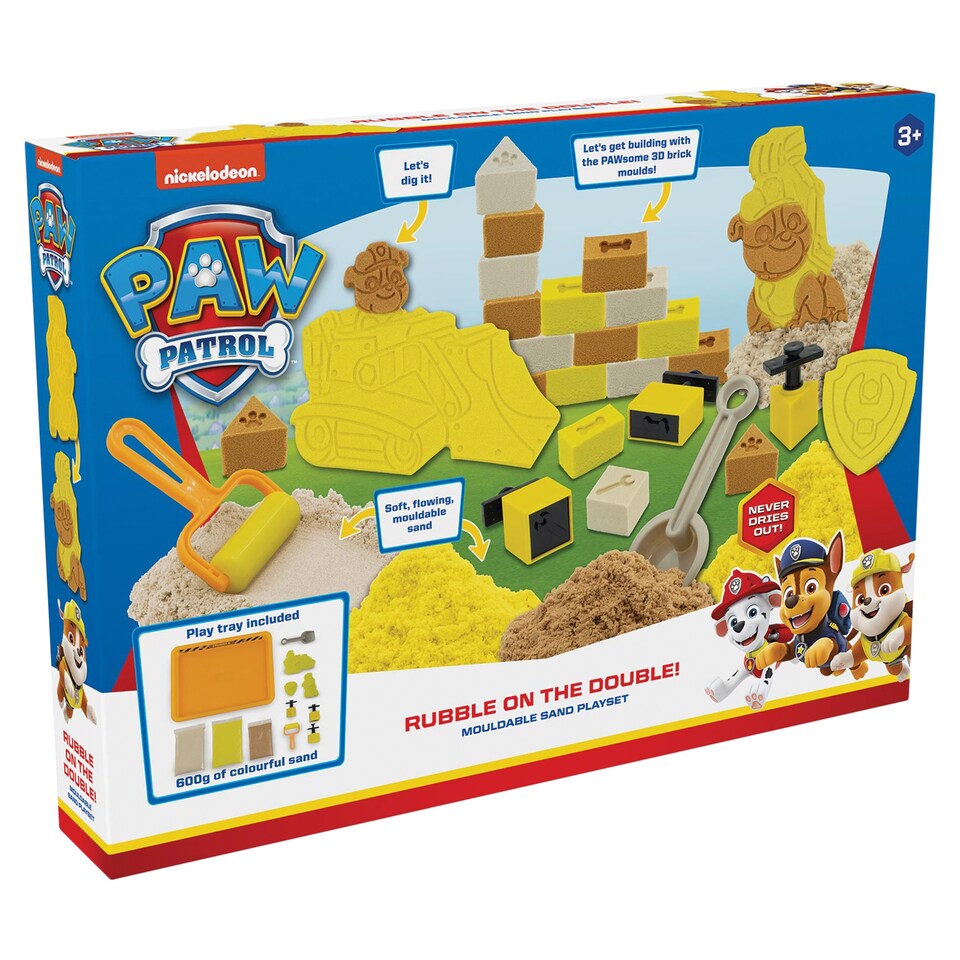 Obrázek 1 pro produkt Nickelodeon Paw Patrol Rubble On The Double! tvarovatelný písek hrací sada