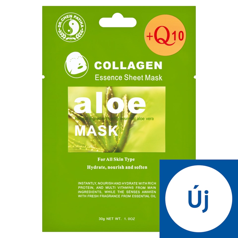 Dr. Chen Patika Collagen aloe vera kivonat és Q10 szövetfátyol arcmaszk 30 g