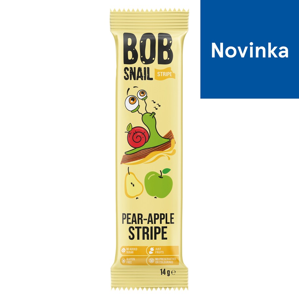 Bob Snail Ovocné pásiky hruškovo-jablkové 14 g