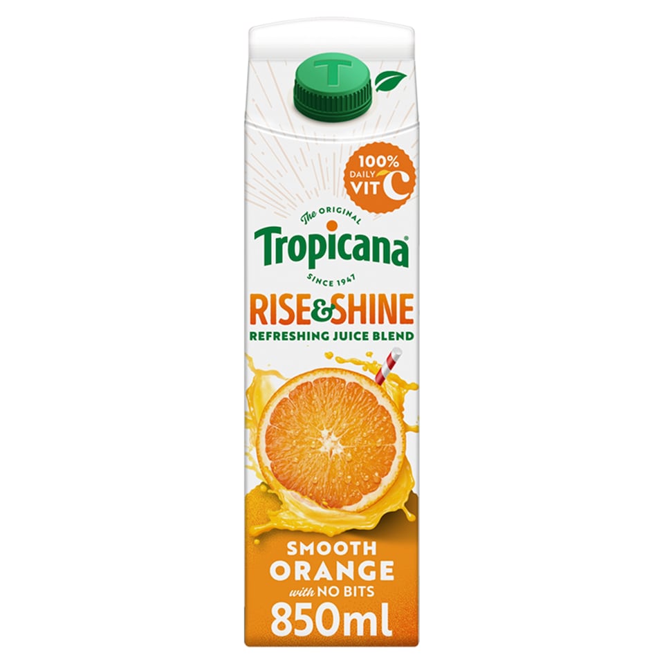 image 1 of Tropicana Rise & Shine Smooth Orange Juice Drink 850ml