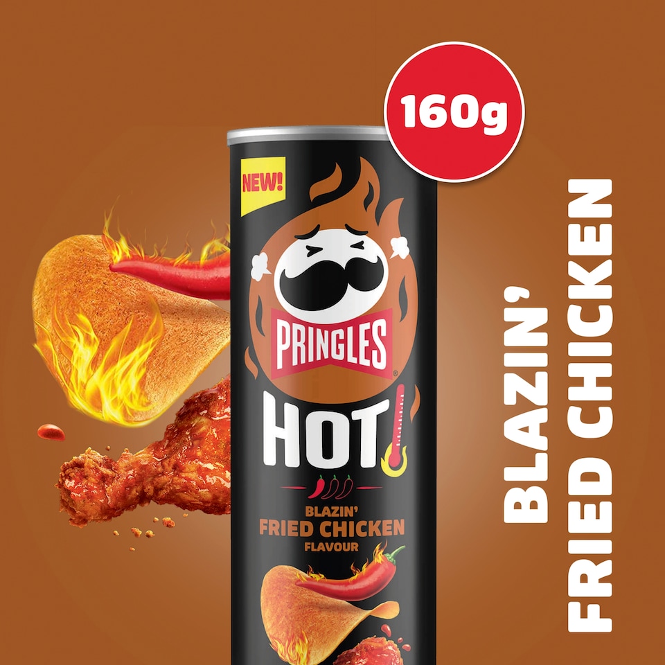 image 1 of Pringles HOT Blazin' Fried Chicken Flavour 160g