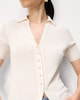 image 3 of F&F Knitted Short Sleeved Polo Shirt in Cream