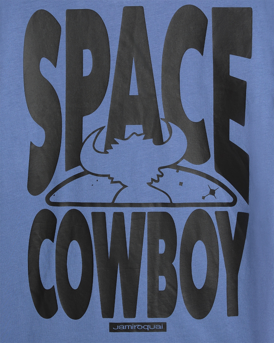 image 1 of Jamiroquai Space Cowboy Print T-Shirt in Blue
