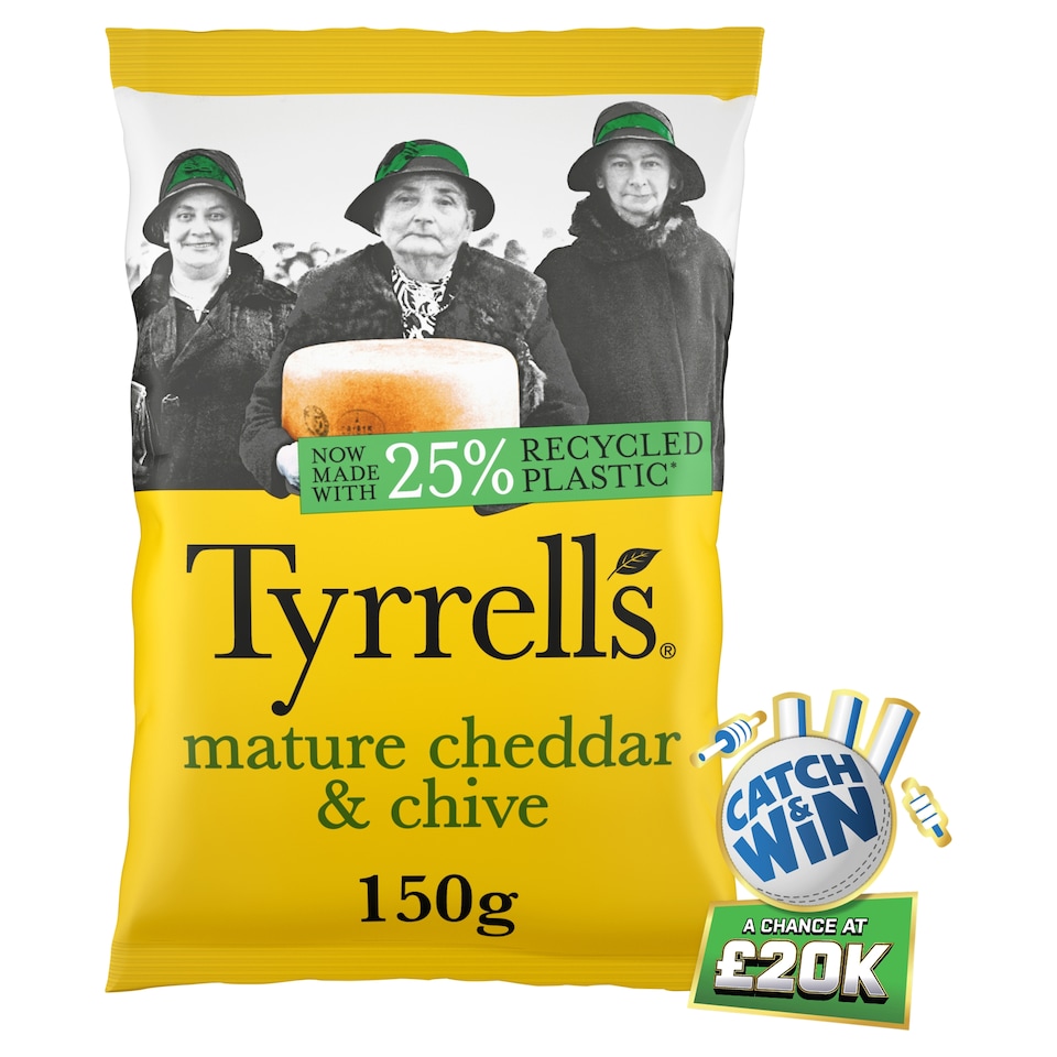 image 1 of Tyrrells Mature Cheddar & Chive Sharing Crisps 150g