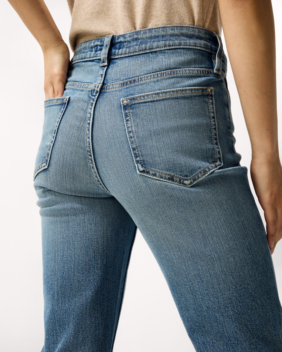 image 1 of F&F Mid Rise Bootcut Jeans in Blue