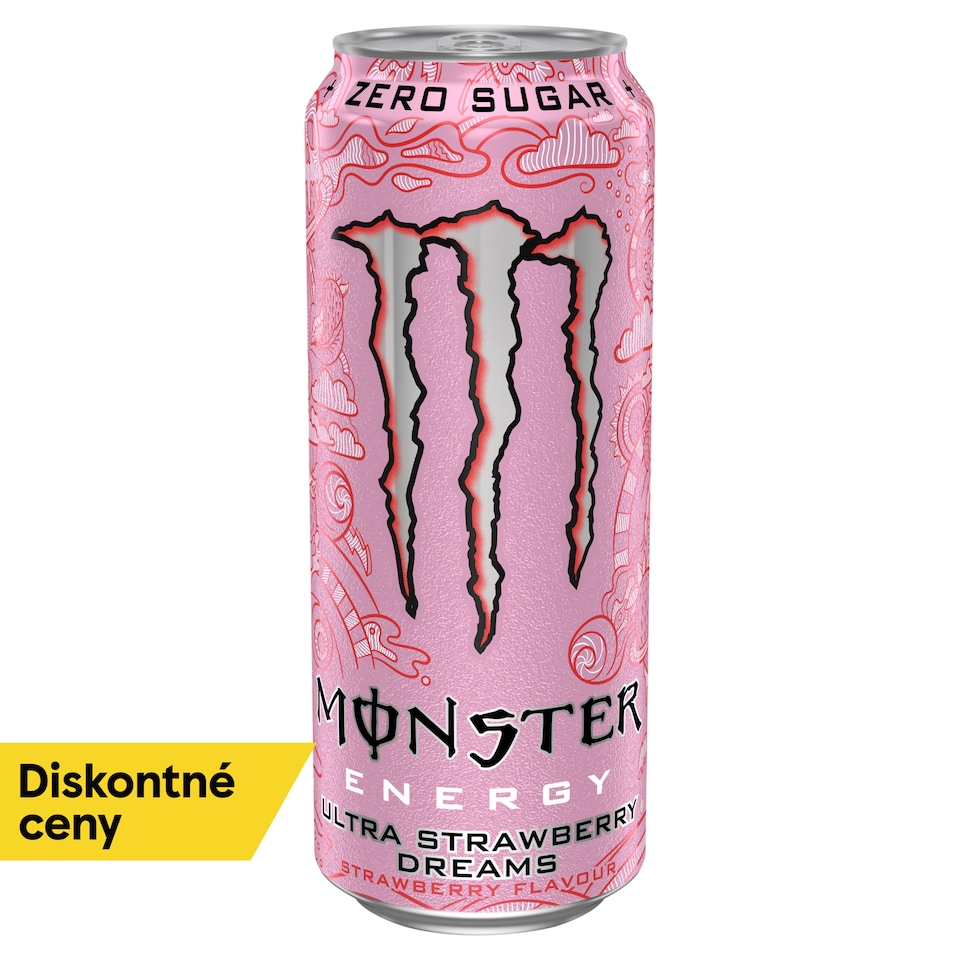 Monster Energy Ultra Strawberry Dreams sýtený energetický nápoj 500 ml