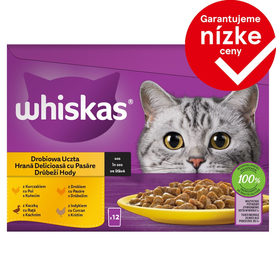 Whiskas Poultry Feasts in Juice 12 x 85 g (1.02 kg)