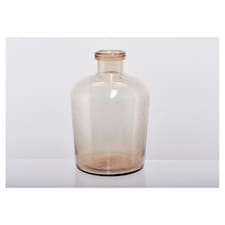 Fox & Ivy Amber Bubble Glass Bottle Vase