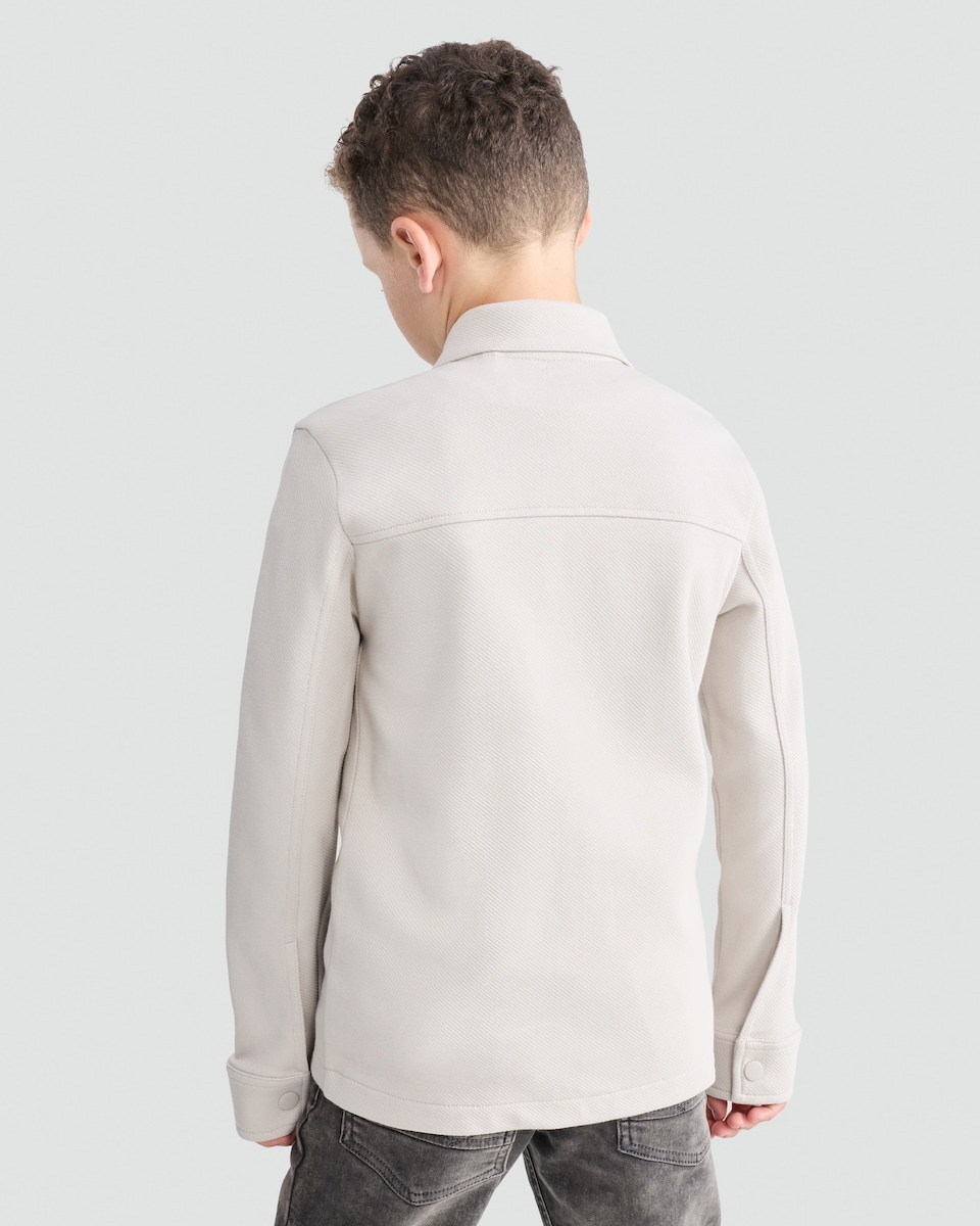 image 1 of F&F Boys Cotton Rich Pocket Front Zip Up Jacket in Grey