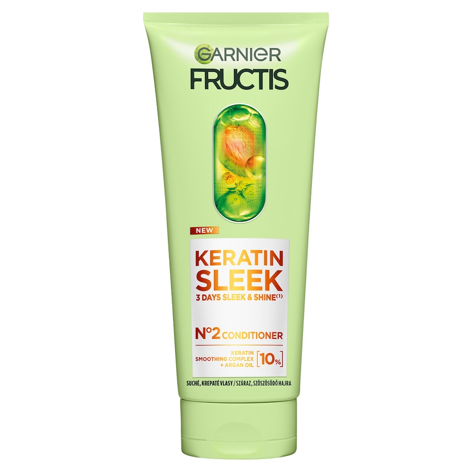 Garnier Fructis Keratin Sleek balzsam száraz, szöszösödő hajra 200 ml  1. kép
