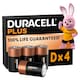 image 1 of Duracell Plus D 4 Pack