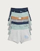 image 1 of F&F Boys 5-Pack Cotton Rich Dinosaur Print Trunks in Green Multi
