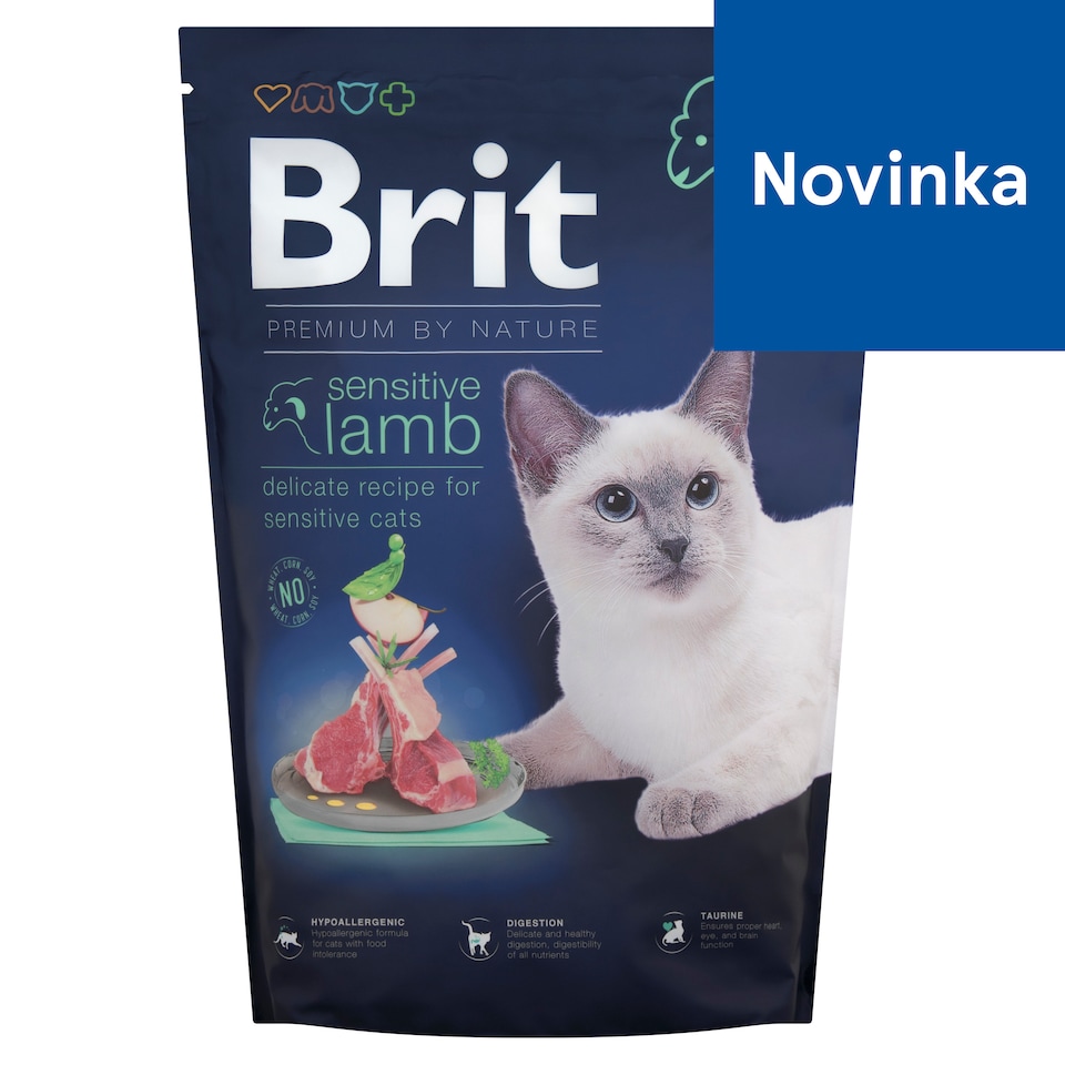 obrázok 1 z Brit Premium by Nature Cat Sensitive Lamb prémiové kompletné krmivo pre mačky 1,5 kg