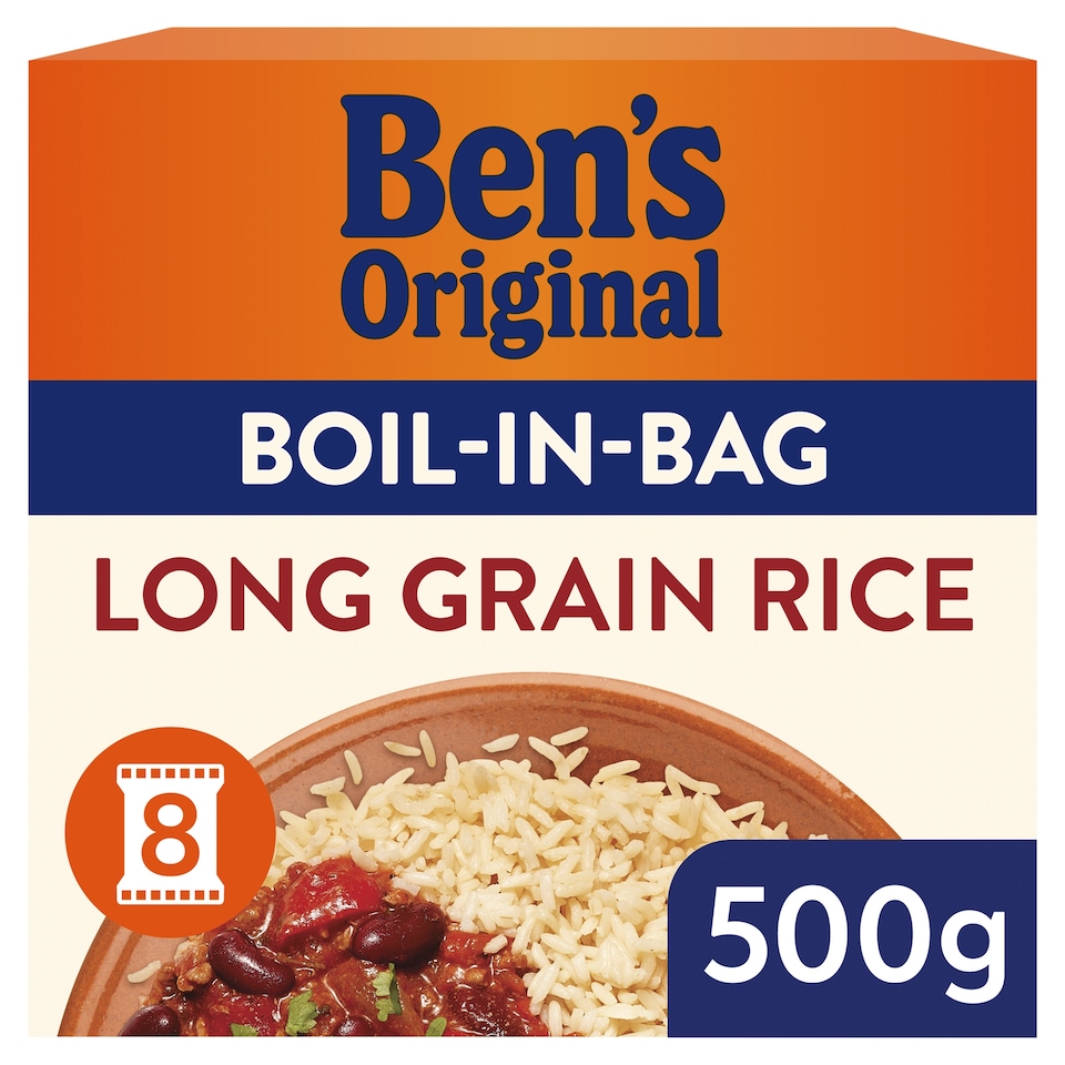 image 1 of Ben's Original Boil in Bag Long Grain Rice 8 x 62.5g