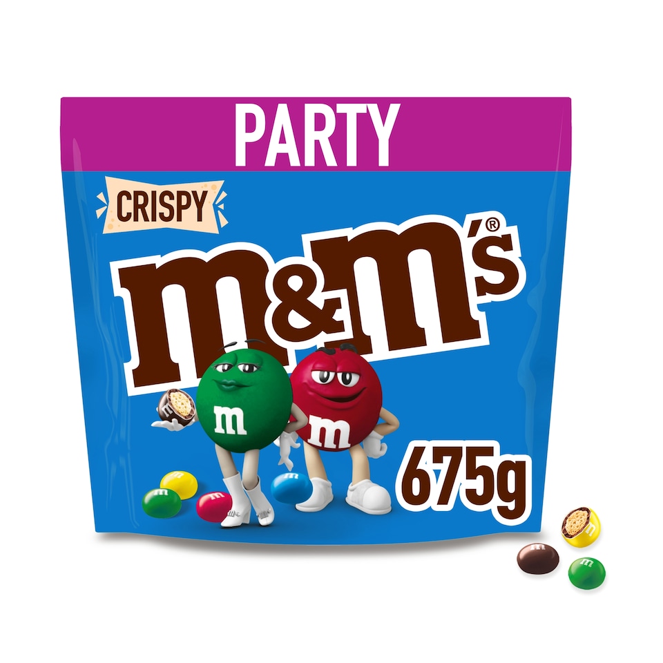 image 1 of M&M's Crispy Milk Chocolate Party Bag 675g