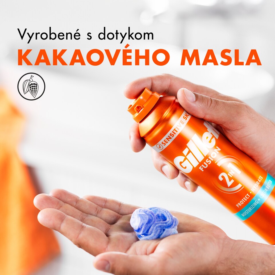 obrázok 1 z Gillette Fusion Hydratačný Gél Na Holenie Pre Mužov S Kakaovým Maslom, 200ml