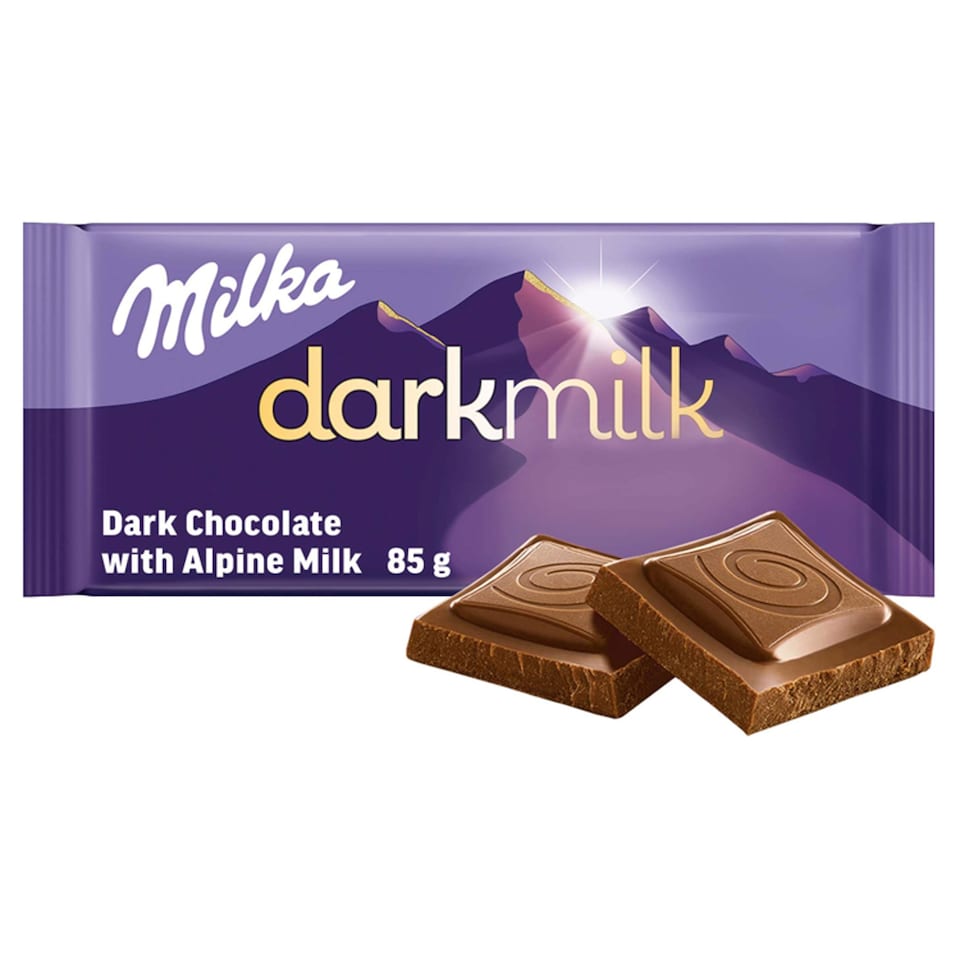 Milka Darkmilk Chocolate with Alpine Milk 85g