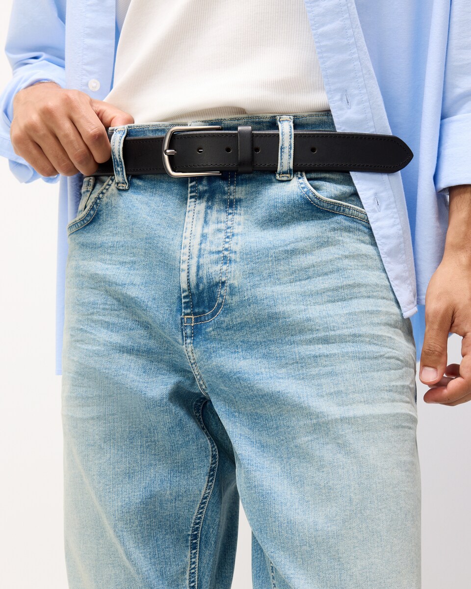 image 1 of F&F Cotton Rich FREEF!T® Straight Leg Jeans in Blue