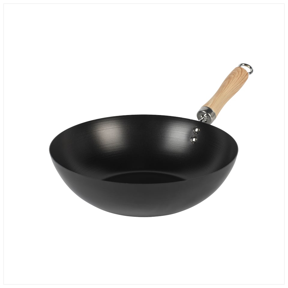 image 1 of Salter Carbon Steel Wok 28cm