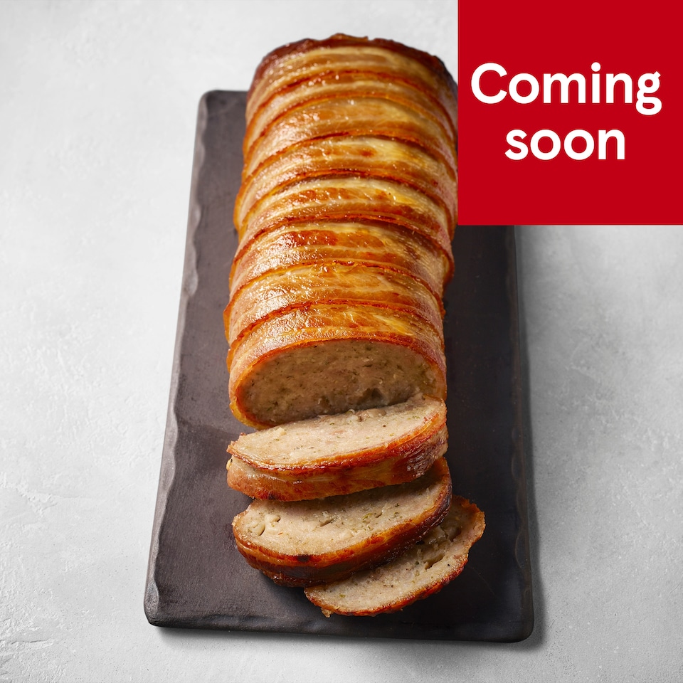 65. Tesco Finest Pork, Sage & Onion Stuffing wrapped in Bacon 650g (Serves 6)
