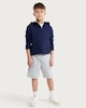 image 2 of F&F Boys Cotton Rich Drawstring Shorts in Grey Marl