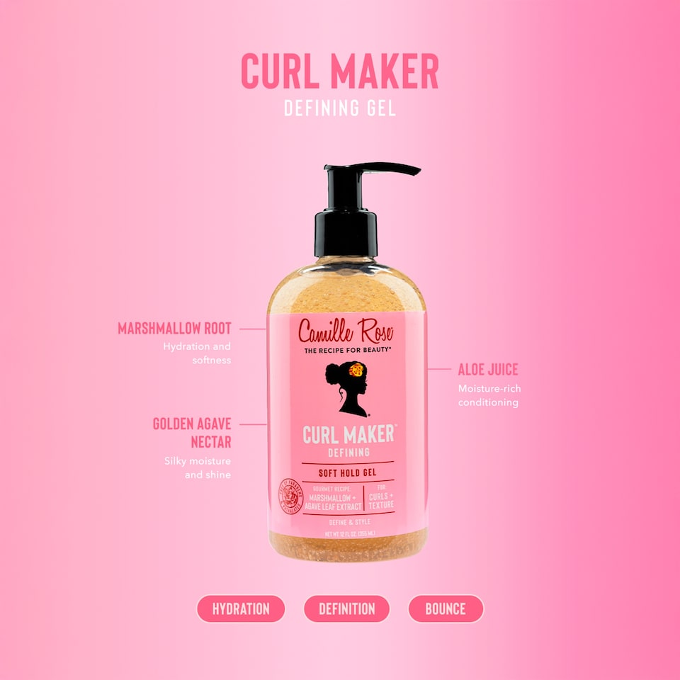 image 1 of Camille Rose Curl Maker Marshmallow and Agave Leaf Extract 355ml