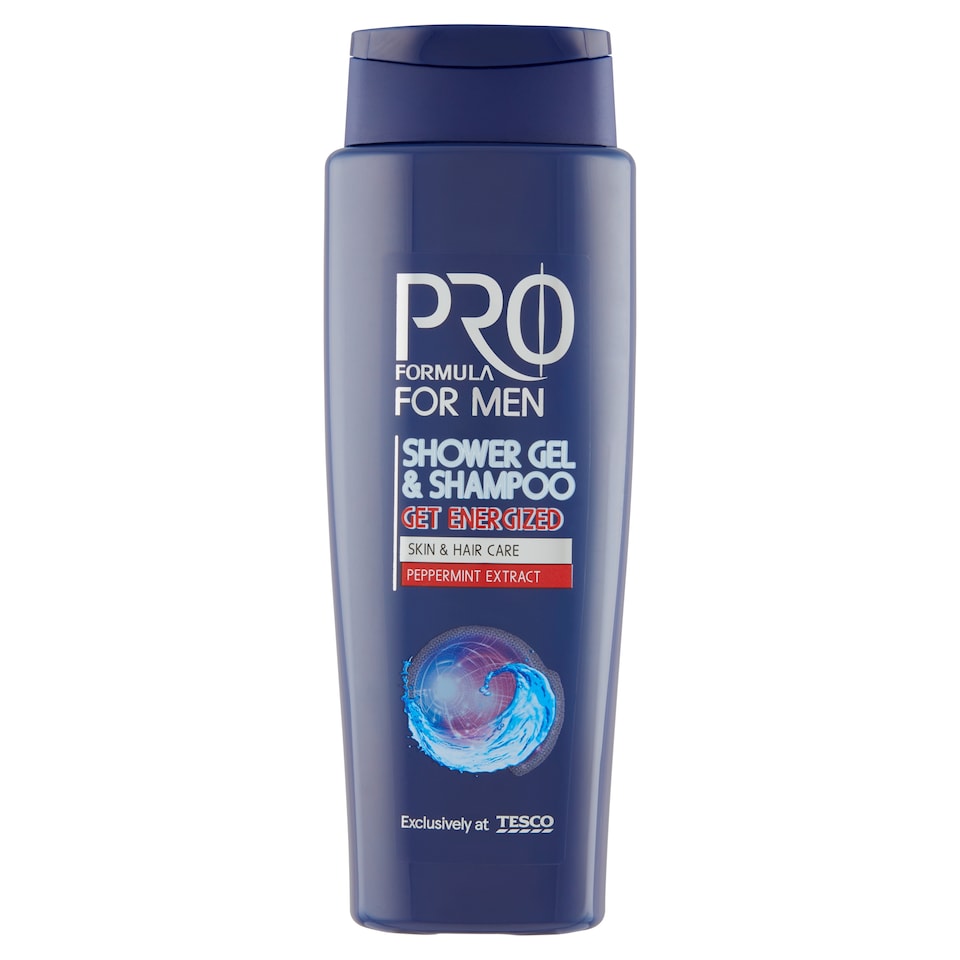 Tesco Pro Formula For Men Get Energized tusfürdő & sampon 400 ml