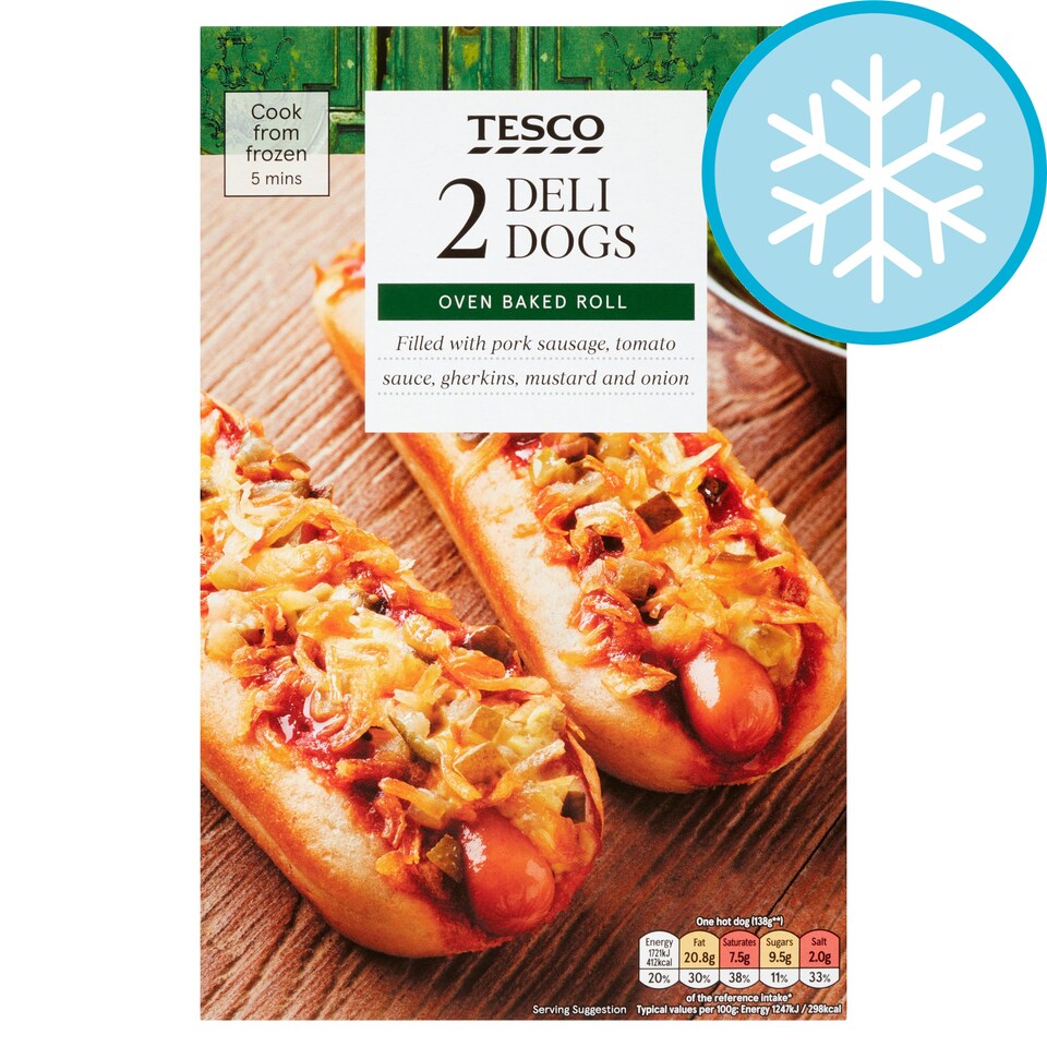 Tesco 2 Deli Dogs 300G